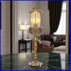 Unique piece Art Nouveau table copper lamp street carcans lamp