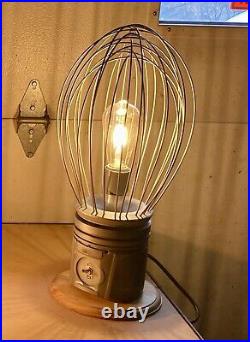 Upcycled Table Lamp From Pistons And Mixer Parts