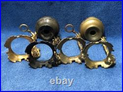 VAPO CRESOLENE Miniature LAMP 4 Fonts, 4 Burners, 4 Holders c1890 Original PARTS