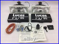VINTAGE 1980's LUCAS FX95 FOG LIGHTS LAMPS LDB325 rally car classic car