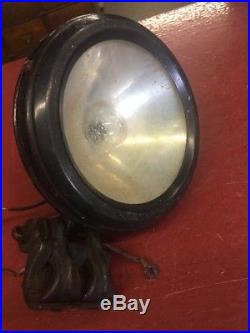 VINTAGE ANTIQUE HARLEY INDIAN PANHEAD MOTORCYCLE SPOT LIGHT LAMP 1930's OLD SOL