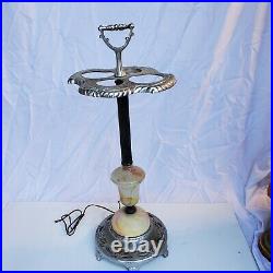 VINTAGE ART DECO MICO SMOKING STAND WITH LAMP ELECTRIC LIGHTER MCM Parts Only