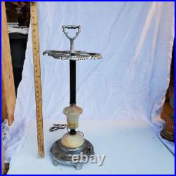 VINTAGE ART DECO MICO SMOKING STAND WITH LAMP ELECTRIC LIGHTER MCM Parts Only