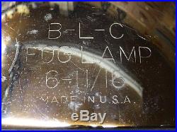 VINTAGE B-L-C BLC 6 11/16 FOG LAMP Light FLAT BACK Old Hot Rat Rod Large Rare