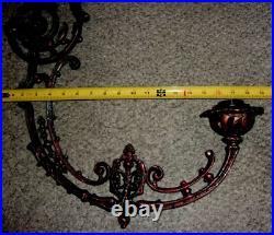 VINTAGE CAST ALUMINUM Chandelier ARMS Or Lamp Parts 18 Tall x 19 WIDE
