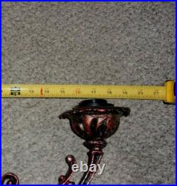 VINTAGE CAST ALUMINUM Chandelier ARMS Or Lamp Parts 18 Tall x 19 WIDE