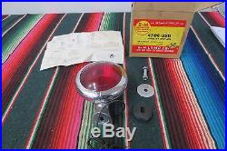 VINTAGE NOS S&M 470C RED STOP GLASS LENS Lamp Light Motorcycle DODGE FORD CHEVY