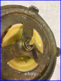 VINTAGE Ornate Yellow Ceramic MADE IN GERMANY Lamp Light PARTS ANTIQUE COOL RARE