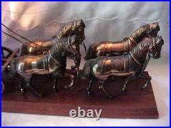 VINTAGE United Clock Model No. 550 Covered Wagon Brass Lamp / Clock Works Great