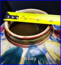 VTG 12 Majolica HandPainted Sgraffito Style Lamp Base Part/Vase Italy C. T. N. Y