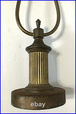 VTG. /Antique Brass Double Gooseneck student Desk Lamp for restore, parts, repair