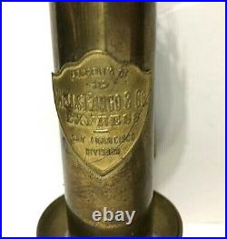 VTG/Antique Wells Fargo Express Co. San Francisco Division brass oil lamp parts
