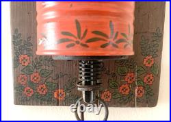 VTG Arcade Crystal Coffee Grinder LAMP, Handcrafted Cast Iron Wall Mounted, Red