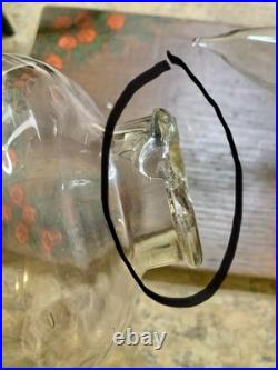 VTG Arcade Crystal Coffee Grinder LAMP, Handcrafted Cast Iron Wall Mounted, Red