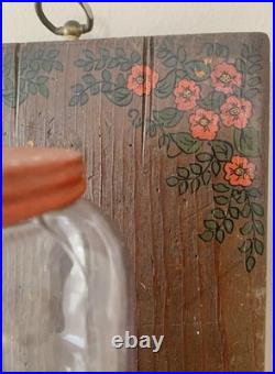 VTG Arcade Crystal Coffee Grinder LAMP, Handcrafted Cast Iron Wall Mounted, Red