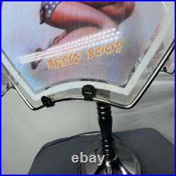 VTG Betty Boop Touch Table Lamp 6 Glass Panel Shade 19.5 AS IS Parts Repair