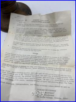 VTG Duncan Industries Parking Meter Lamp Steampunk Industrial Parts Repair