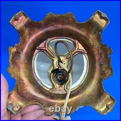 VTG Fenton White Milk Glass GWTW Banquet Parlor Poppy Lamp Base Parts ONLY READ