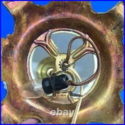 VTG Fenton White Milk Glass GWTW Banquet Parlor Poppy Lamp Base Parts ONLY READ