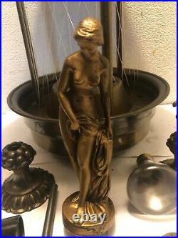 VTG. Hanging NUDE Goddess Greek Swag Mineral Oil Falling Rain Lamp PARTS/REPAIR