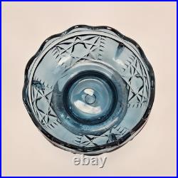 VTG Indiana Glass Colonial Blue Stars & Bars Fairy Lamp Base Bottom Only Parts VTG Indiana Glass Colonial Blue Stars & Bars Fairy Lamp Base Bottom Only Parts