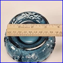 VTG Indiana Glass Colonial Blue Stars & Bars Fairy Lamp Base Bottom Only Parts