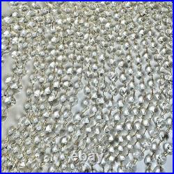 VTG Lot 8 14in Lead Crystal Chandelier Garland Strands 128 Graduated Octagons