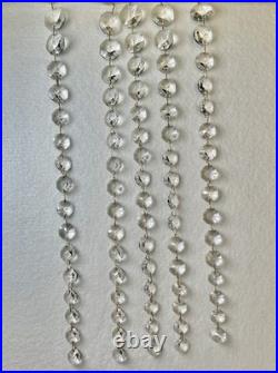 VTG Lot 8 14in Lead Crystal Chandelier Garland Strands 128 Graduated Octagons