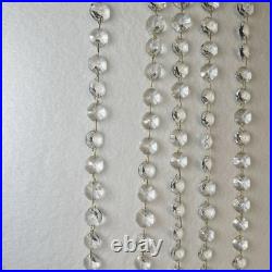 VTG Lot 8 14in Lead Crystal Chandelier Garland Strands 128 Graduated Octagons