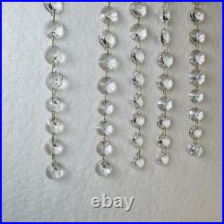 VTG Lot 8 14in Lead Crystal Chandelier Garland Strands 128 Graduated Octagons