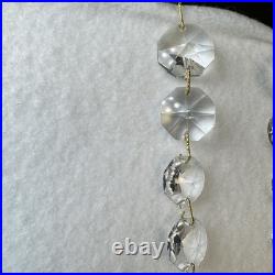 VTG Lot 8 14in Lead Crystal Chandelier Garland Strands 128 Graduated Octagons