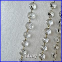 VTG Lot 8 14in Lead Crystal Chandelier Garland Strands 128 Graduated Octagons