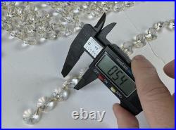 VTG Lot 8 14in Lead Crystal Chandelier Garland Strands 128 Graduated Octagons