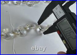 VTG Lot 8 14in Lead Crystal Chandelier Garland Strands 128 Graduated Octagons