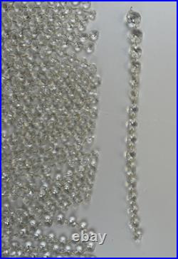 VTG Lot 8 14in Lead Crystal Chandelier Garland Strands 128 Graduated Octagons