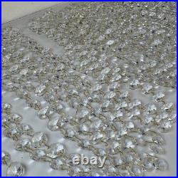 VTG Lot 8 14in Lead Crystal Chandelier Garland Strands 128 Graduated Octagons