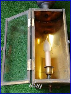 VTG MCM Victorian Gothic Slide Out Glass Lamps PARTS ONLY ELECTRIC NEEDS WORK