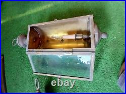 VTG MCM Victorian Gothic Slide Out Glass Lamps PARTS ONLY ELECTRIC NEEDS WORK
