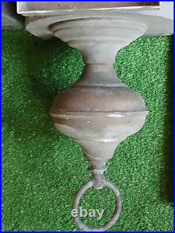 VTG MCM Victorian Gothic Slide Out Glass Lamps PARTS ONLY ELECTRIC NEEDS WORK