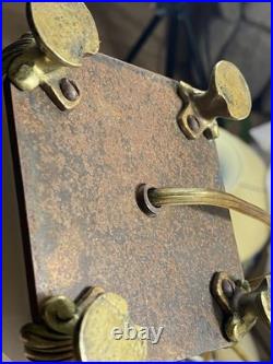 VTG ORNATE White Marble Table Lamp Lighting Brass Footed Ornate FOR PARTS