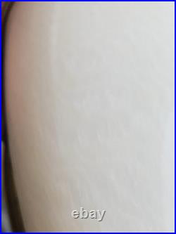 VTG ORNATE White Marble Table Lamp Lighting Brass Footed Ornate FOR PARTS