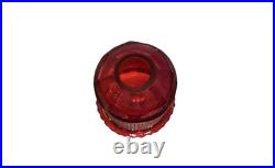 VTG Ruby Red Viking Glass Fairy Lamp Candle Holder All Parts In Photo Included