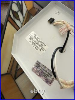 VTG TIFFANY style Stained Slag Glass Wall Sconces Lamp Shade New with parts