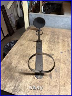 VTG Train Railroad RR Oil Lantern Lamp Wall Mount Bracket Holder Brass Parts USA