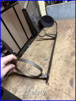 VTG Train Railroad RR Oil Lantern Lamp Wall Mount Bracket Holder Brass Parts USA