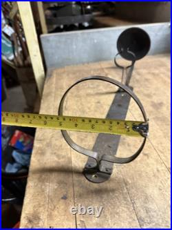 VTG Train Railroad RR Oil Lantern Lamp Wall Mount Bracket Holder Brass Parts USA