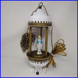 VTG Virgin Mother Mary Mineral Oil Rain Lamp Untested Hanging Rare Parts/Repair