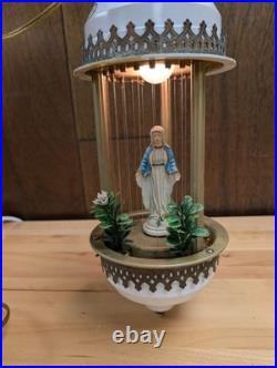 VTG Virgin Mother Mary Mineral Oil Rain Lamp Untested Hanging Rare Parts/Repair