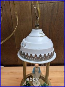 VTG Virgin Mother Mary Mineral Oil Rain Lamp Untested Hanging Rare Parts/Repair