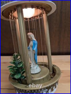 VTG Virgin Mother Mary Mineral Oil Rain Lamp Untested Hanging Rare Parts/Repair